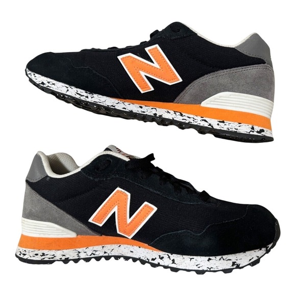 New Balance 515 V3 Mens‎ 8D Black Orange Athletic Running Shoe ML515BT3